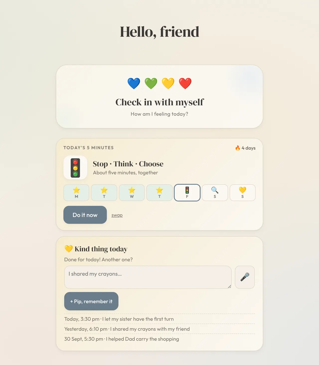 Calm Toolbox: Home