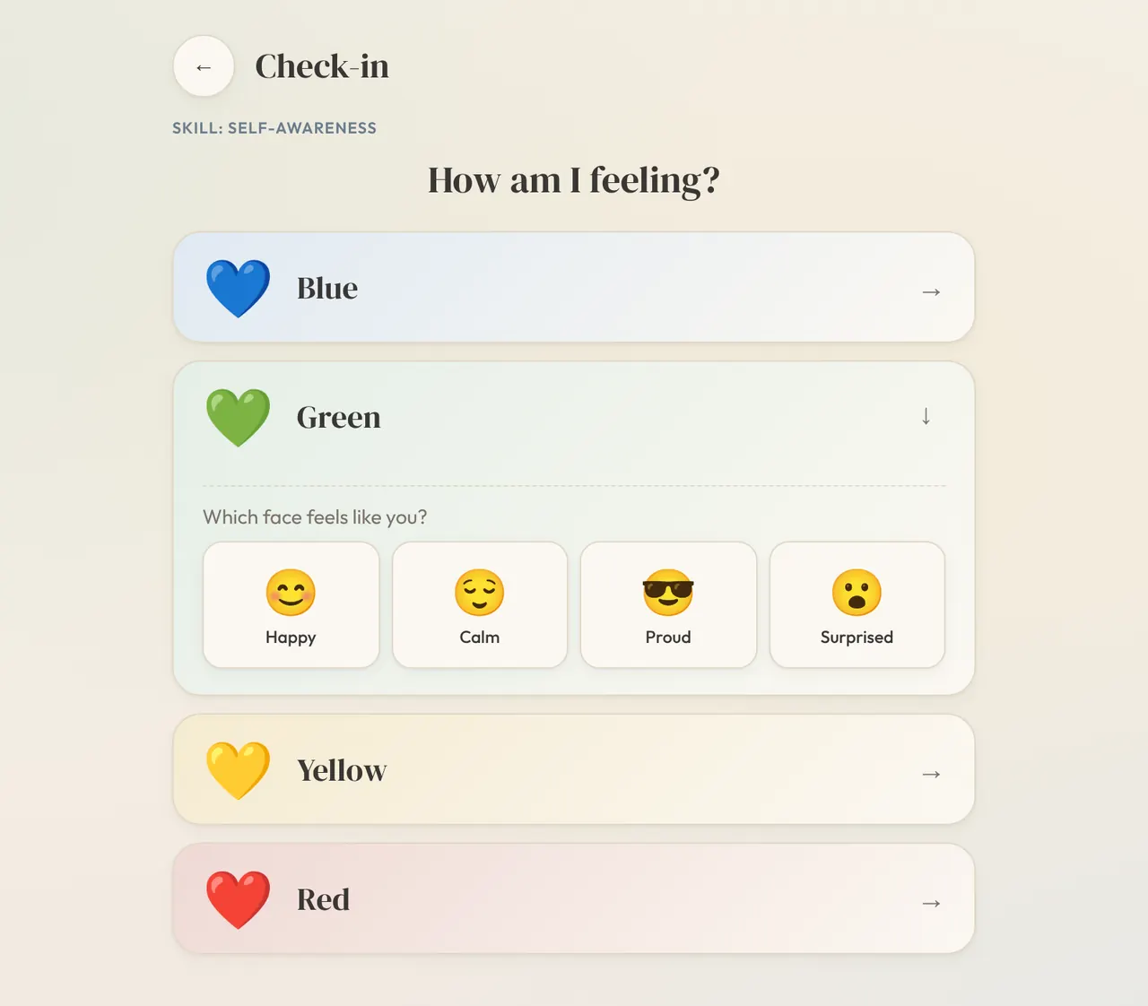 Calm Toolbox: Feeling faces