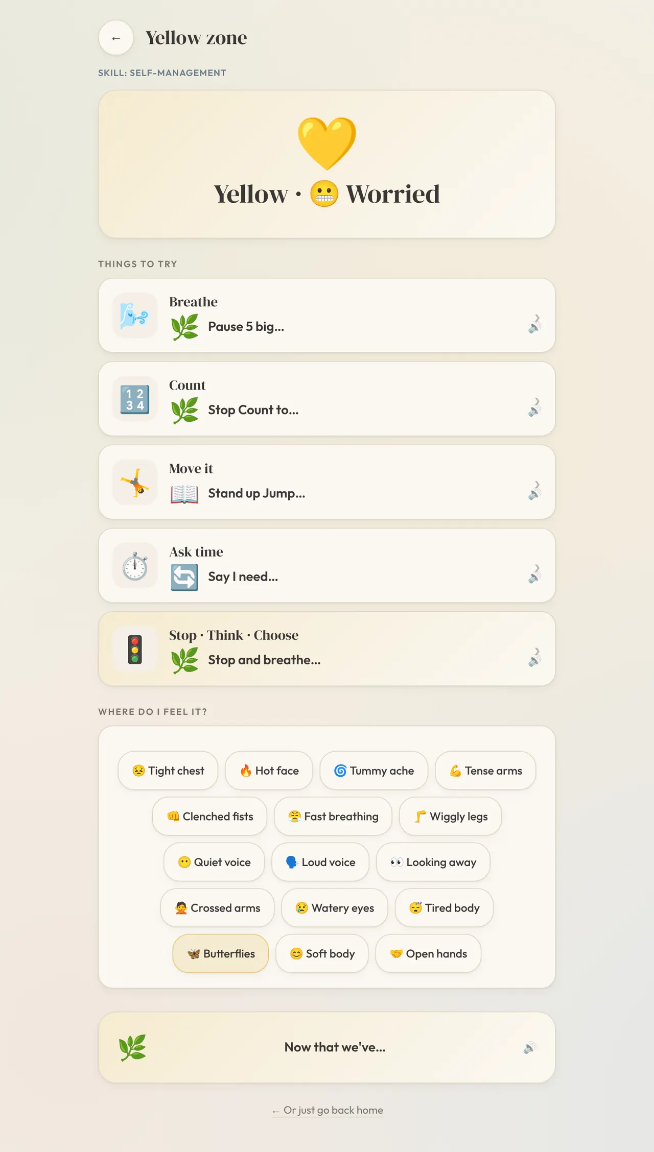 Calm Toolbox: Things to try