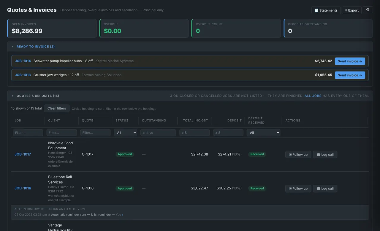 Keoterm: Quotes and Invoices