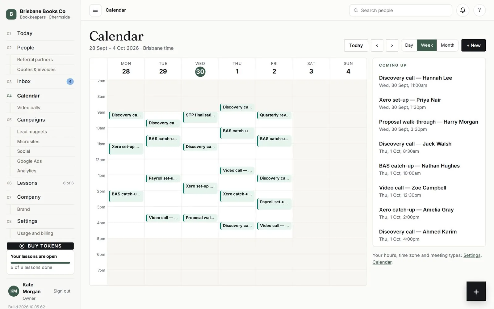 The Lead Engine: Calendar